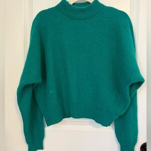 Casual Corner Teal Mock Neck Sweater